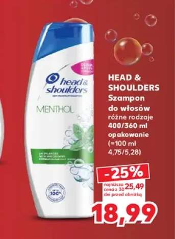 Szampon do włosów Menthol Head & Shoulders