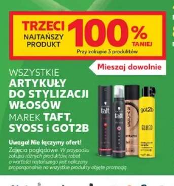 Artykuły do stylizacji włosów marek Taft, Syoss i got2b