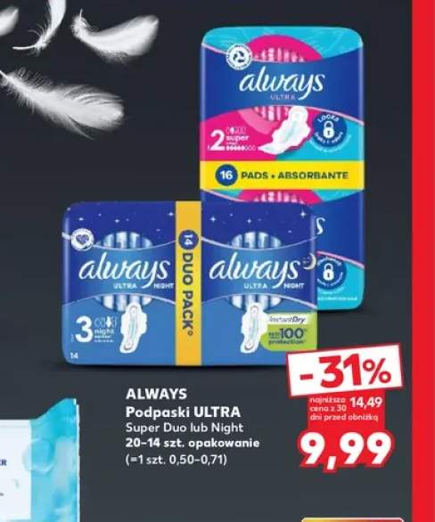 Podpaski Ultra Night Always +1 wariant