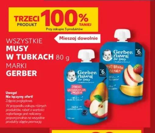 Musy w tubkach Gerber +2 warianty