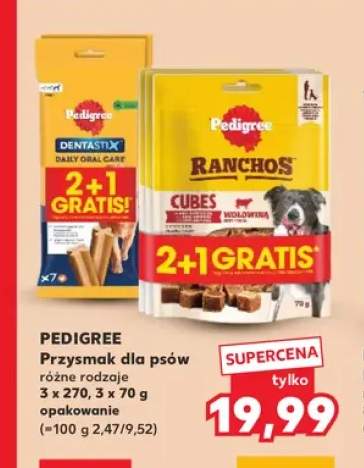 Przysmak dla psów Dentastix Pedigree 3-pak +1 wariant