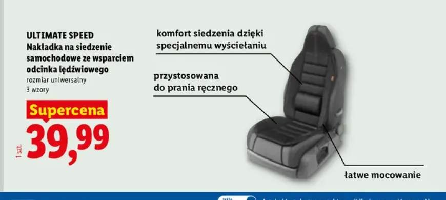 nakładka na fotel samochodowy