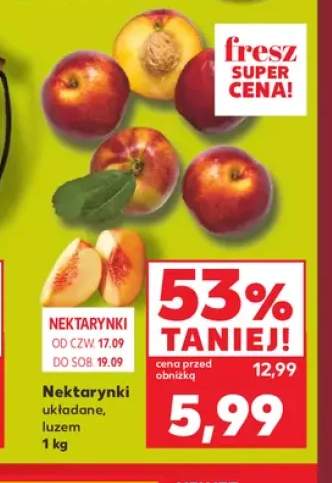Nektarynki układane luzem