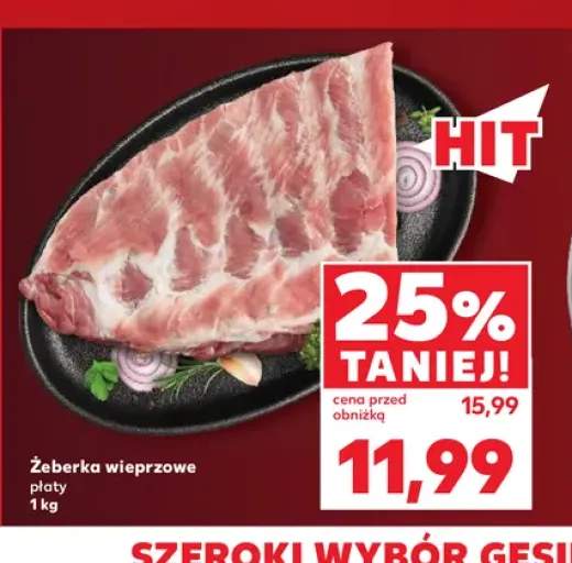 Żeberka wieprzowe płaty
