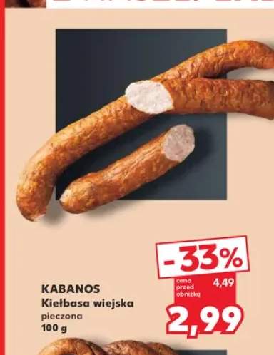 Kiełbasa wiejska pieczona Kabanos