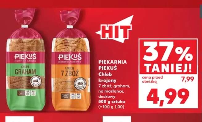 Chleb krojony graham Piekarnia Piekuś +3 warianty