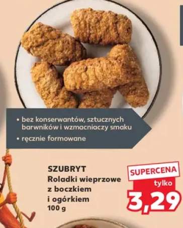 Roladki wieprzowe z boczkiem i ogórkiem Szubryt