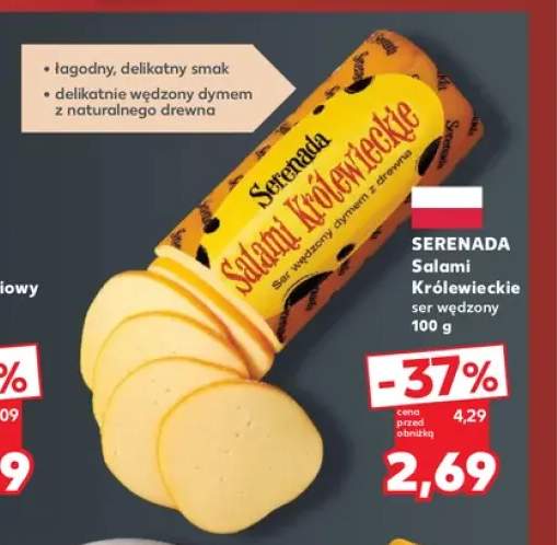 Salami Królewieckie ser wędzony Serenada