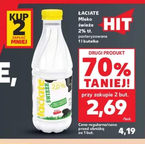 Mleko świeże pasteryzowane Łaciate 2%