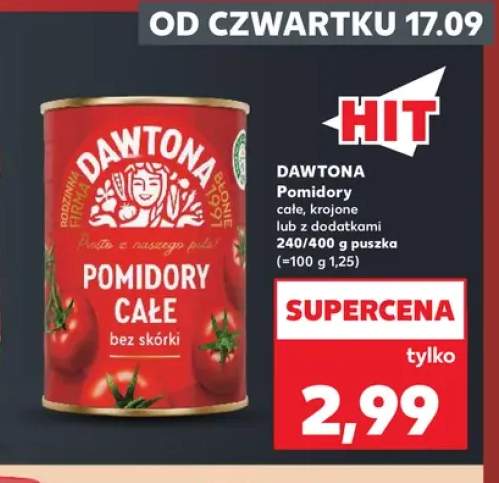 Pomidory krojone Dawtona +2 warianty