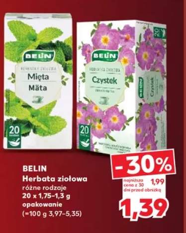 Herbata ziołowa Belin