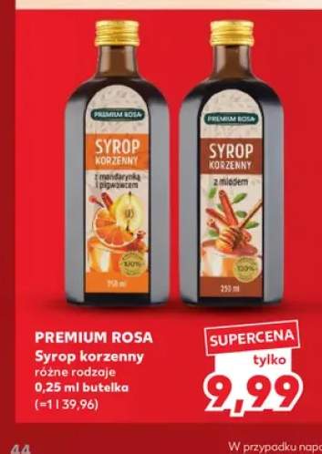 Syrop korzenny z mandarynką i pigwowcem Premium Rosa +1 wariant