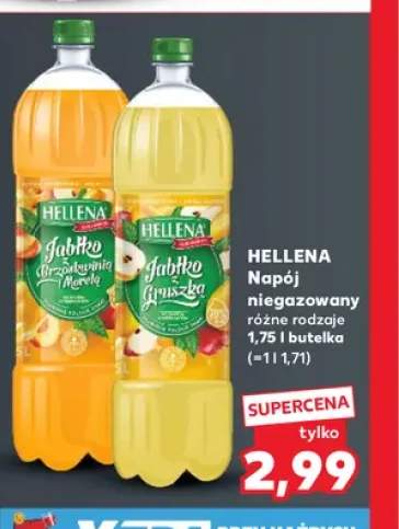 Napój niegazowany Hellena jabłko brzoskwinia morela +1 wariant