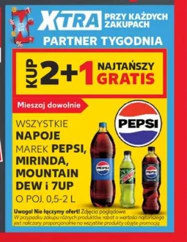 Napoje marek Pepsi, Mirinda, Mountain Dew i 7UP +3 warianty