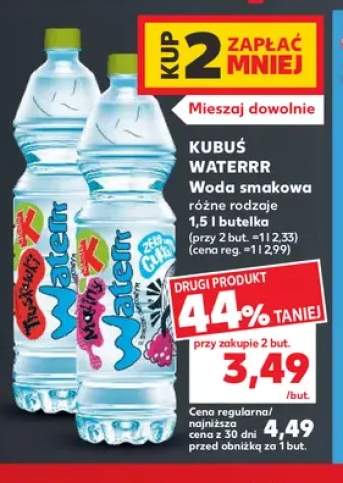 Woda smakowa malina Kubuś Waterrr +1 wariant