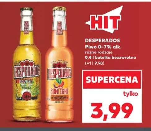 Piwo bezalkoholowe Desperados Sunlight +1 wariant