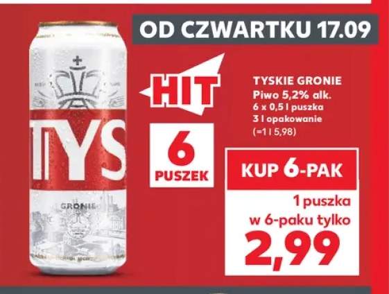 Piwo Tyskie Gronie 6-pak