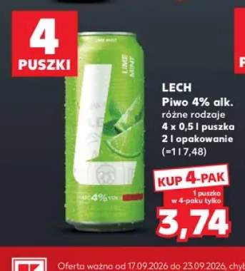 Piwo Lech Lime Mint 4-pak