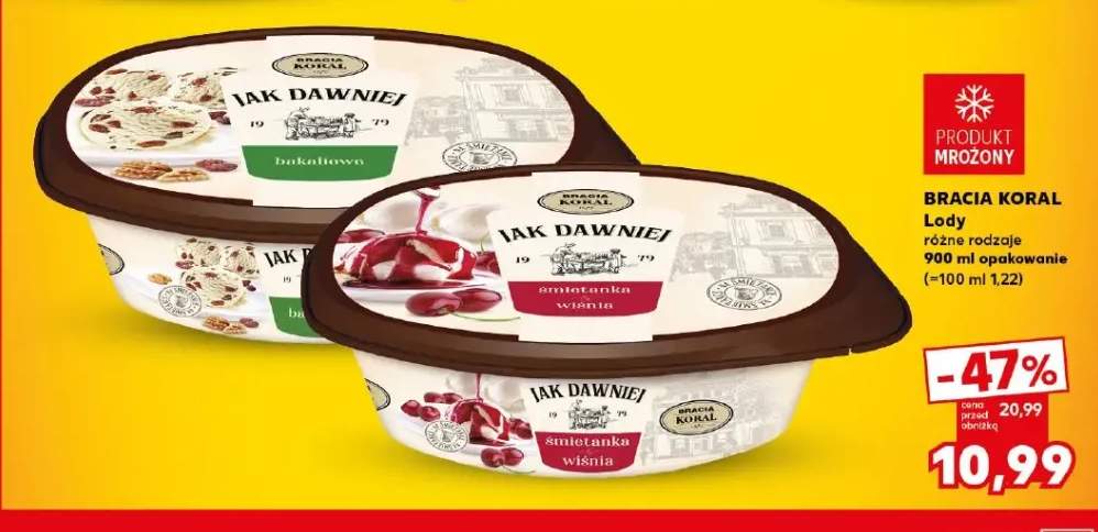 Lody Jak Dawniej bakaliowe Bracia Koral +1 wariant