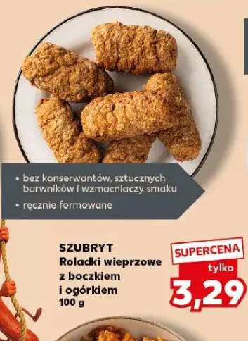 Roladki wieprzowe z boczkiem i ogórkiem Szubryt