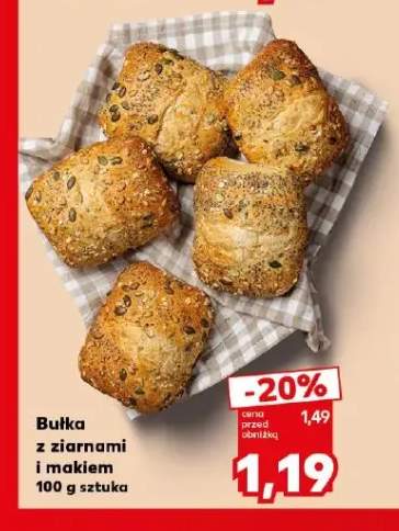 Bułka z ziarnami i makiem
