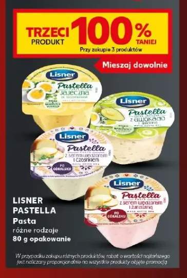 Pasta jajeczna ze szczypiorkiem Lisner Pastella +3 warianty