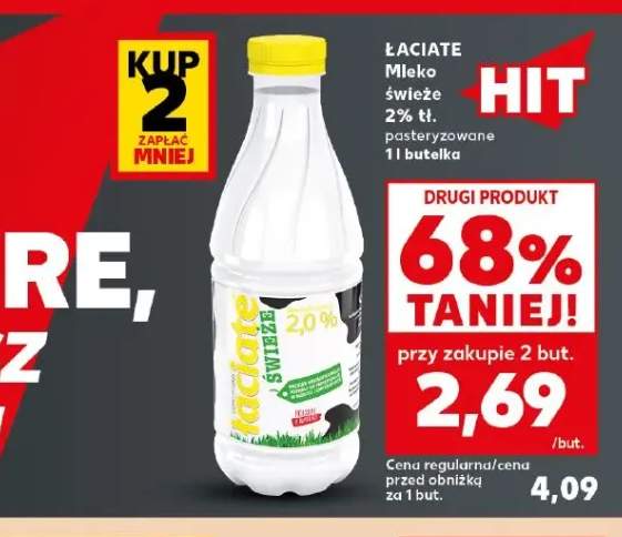 Mleko świeże pasteryzowane Łaciate 2%