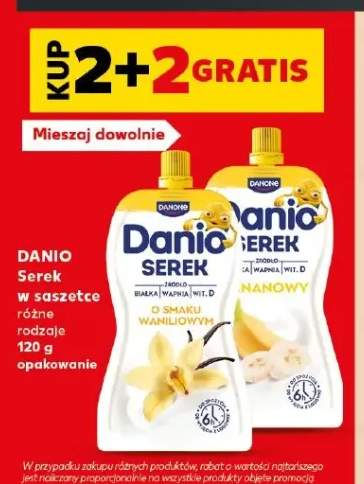 Serek w saszetce o smaku waniliowym Danio +1 wariant