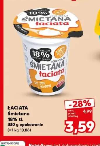 Śmietana Łaciata 18%