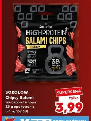 Chipsy salami wysokoproteinowe Sokołów