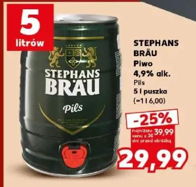Piwo 4,9% alk. Pils Stephans Bräu