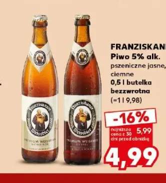 Piwo pszeniczne 5% alk. Franziskaner +1 wariant
