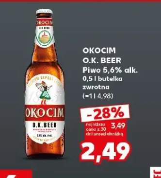 Piwo Okocim O.K. Beer