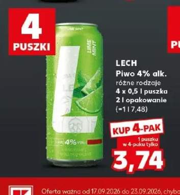 Piwo Lech Lime Mint 4-pak