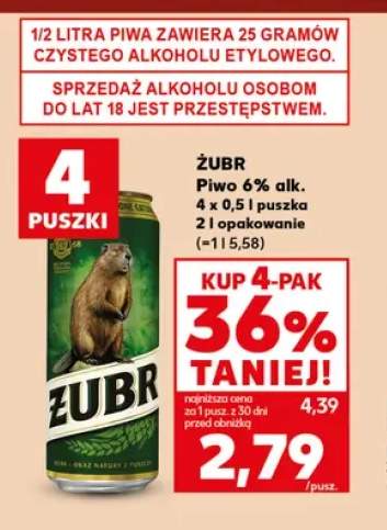 Piwo Żubr 6% 4-pak 500 ml