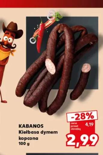 Kiełbasa dymem kopcona Kabanos