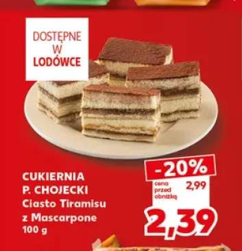 Ciasto Tiramisu z Mascarpone Cukiernia P. Chojecki