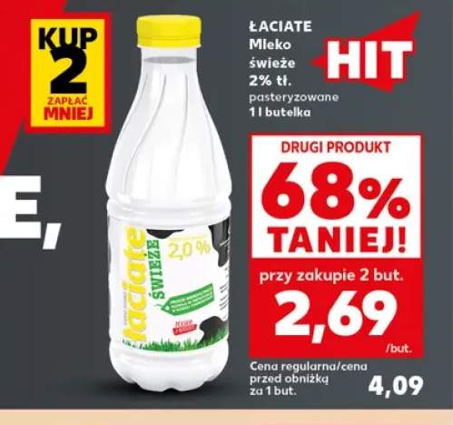 Mleko świeże pasteryzowane Łaciate 2%