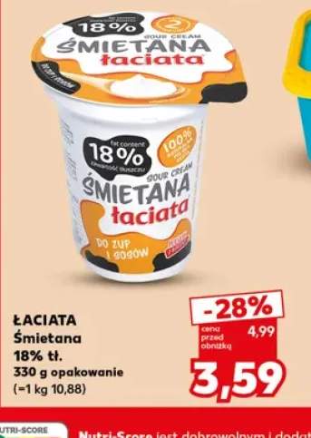 Śmietana Łaciata 18%