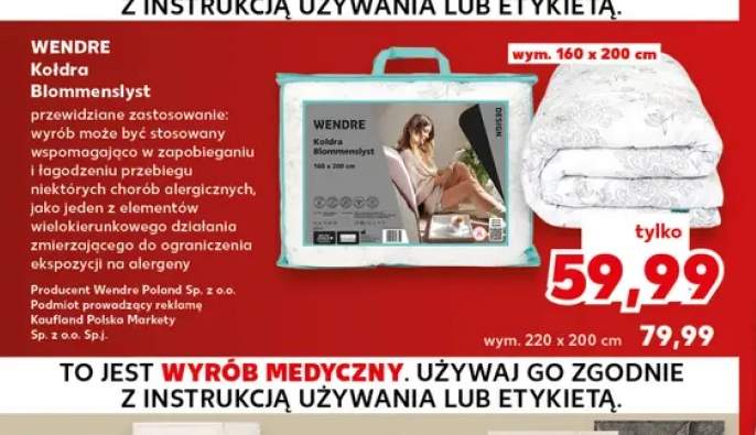 Kołdra Blommenslyst 160x200 cm Wendre +1 wariant
