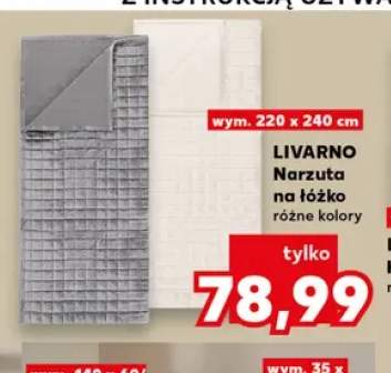 Narzuta na łóżko 220x240 cm Livarno
