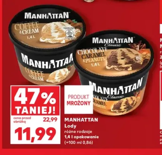 Lody Manhattan Coffee & Cream +1 wariant