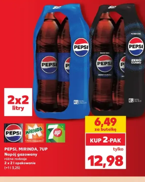 Napój gazowany Pepsi, Mirinda, 7UP 2-pak