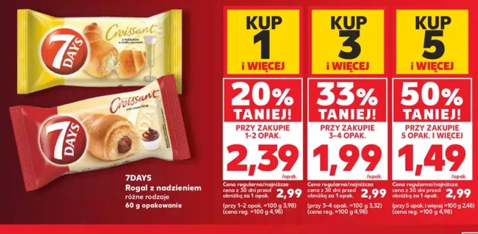 Rogal z nadzieniem o smaku spumante 7Days +1 wariant