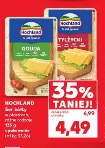 Ser żółty w plastrach Hochland