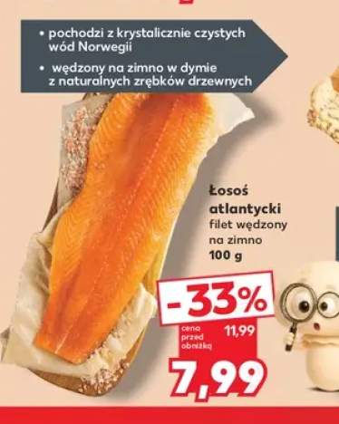 Łosoś atlantycki filet wędzony na zimno