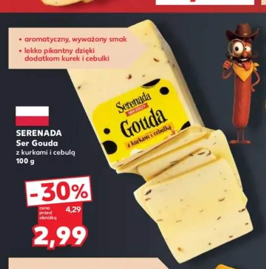 Ser gouda z kurkami i cebulą Serenada
