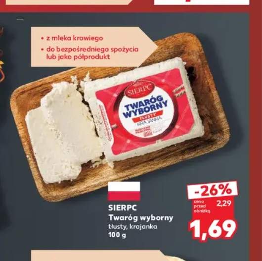 Twaróg wyborny tłusty krajanka Sierpc