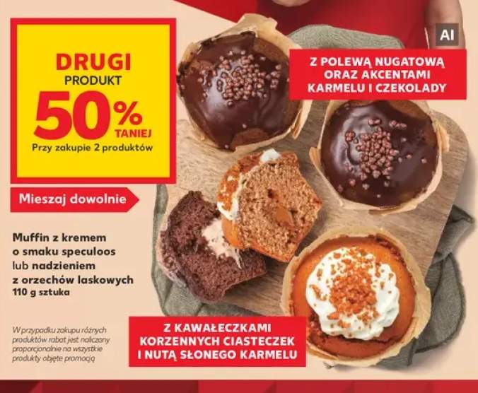 Muffin z kremem o smaku speculoos +1 wariant