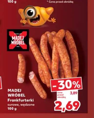 Frankfurterki surowe wędzone Madej Wróbel